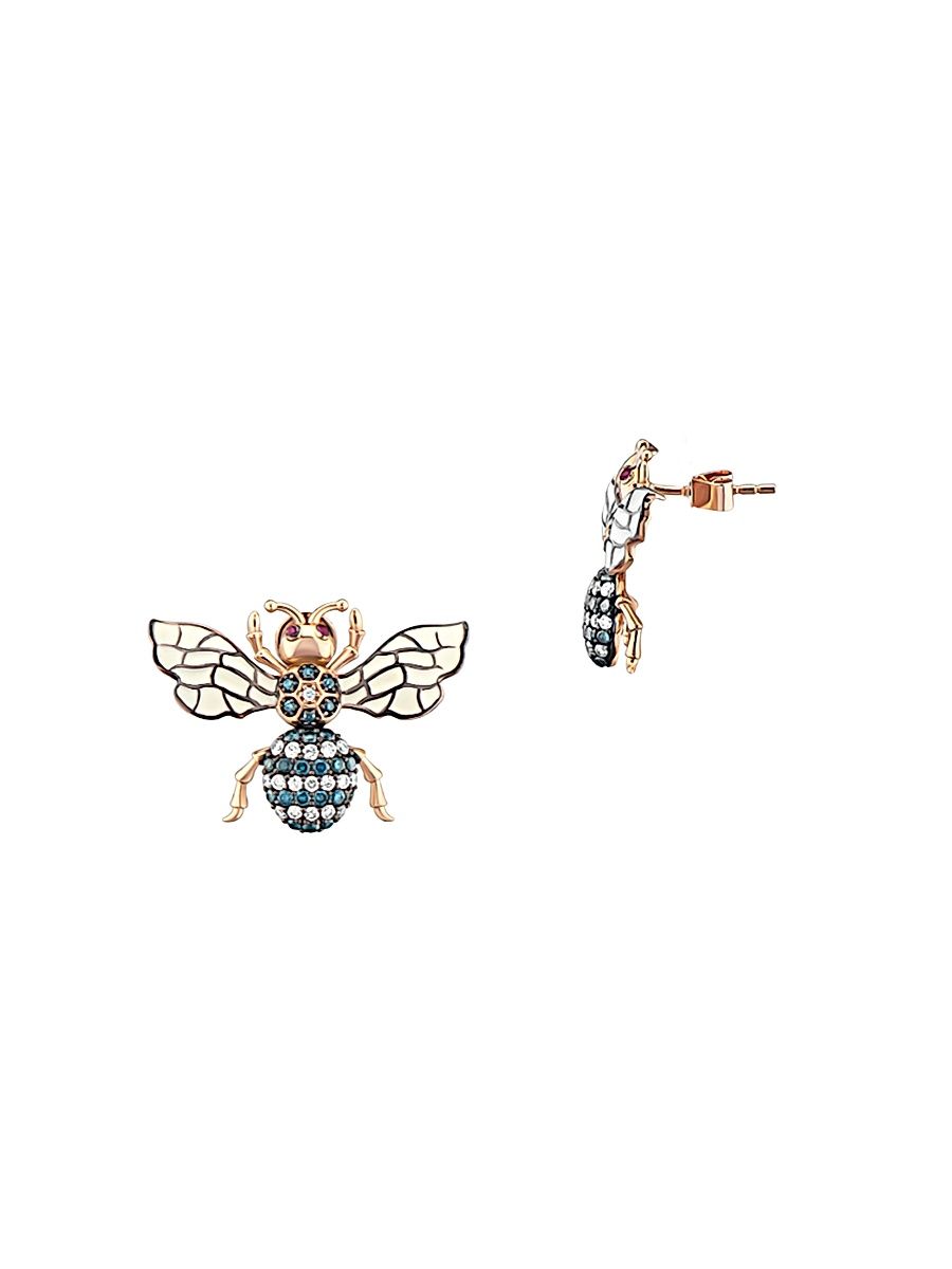 Women's Honey 14K Rose Gold & 0.42 TCW Diamond Earrings - Rose Gold