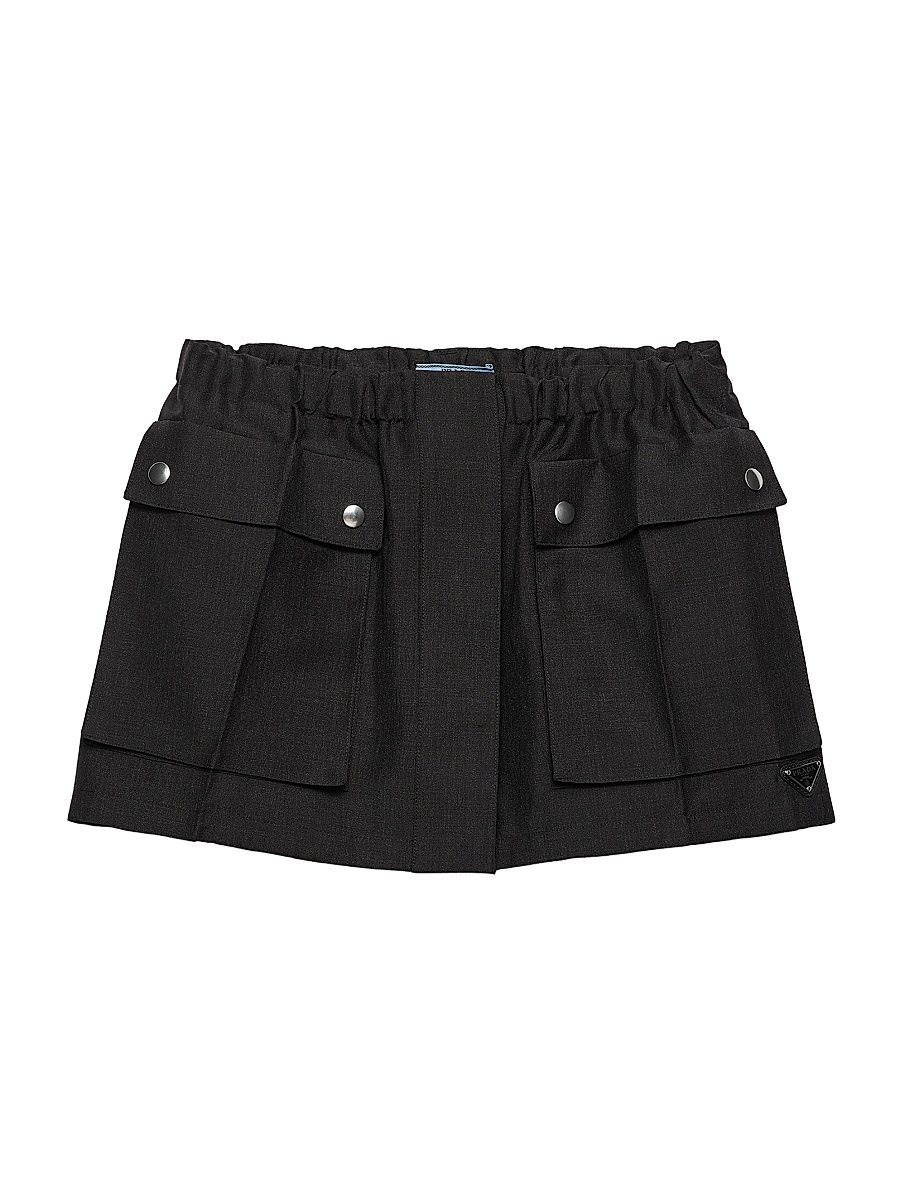 Women's Kid Mohair Miniskirt - Dark Grey - Size 4