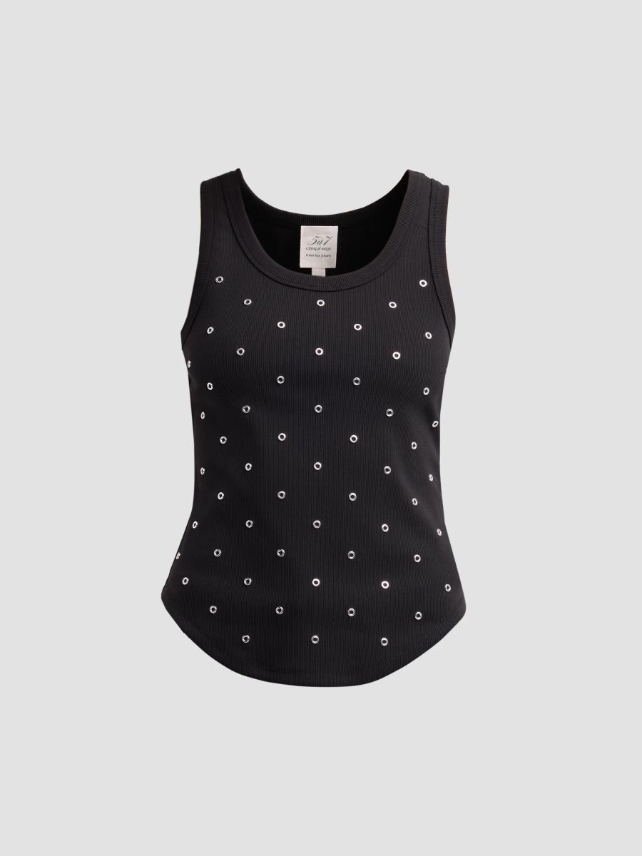 Women's Quenta Grommet Tank - Black - Size XL