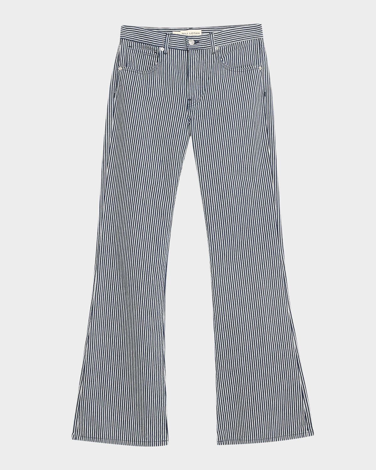 Celia Striped Flare Jeans