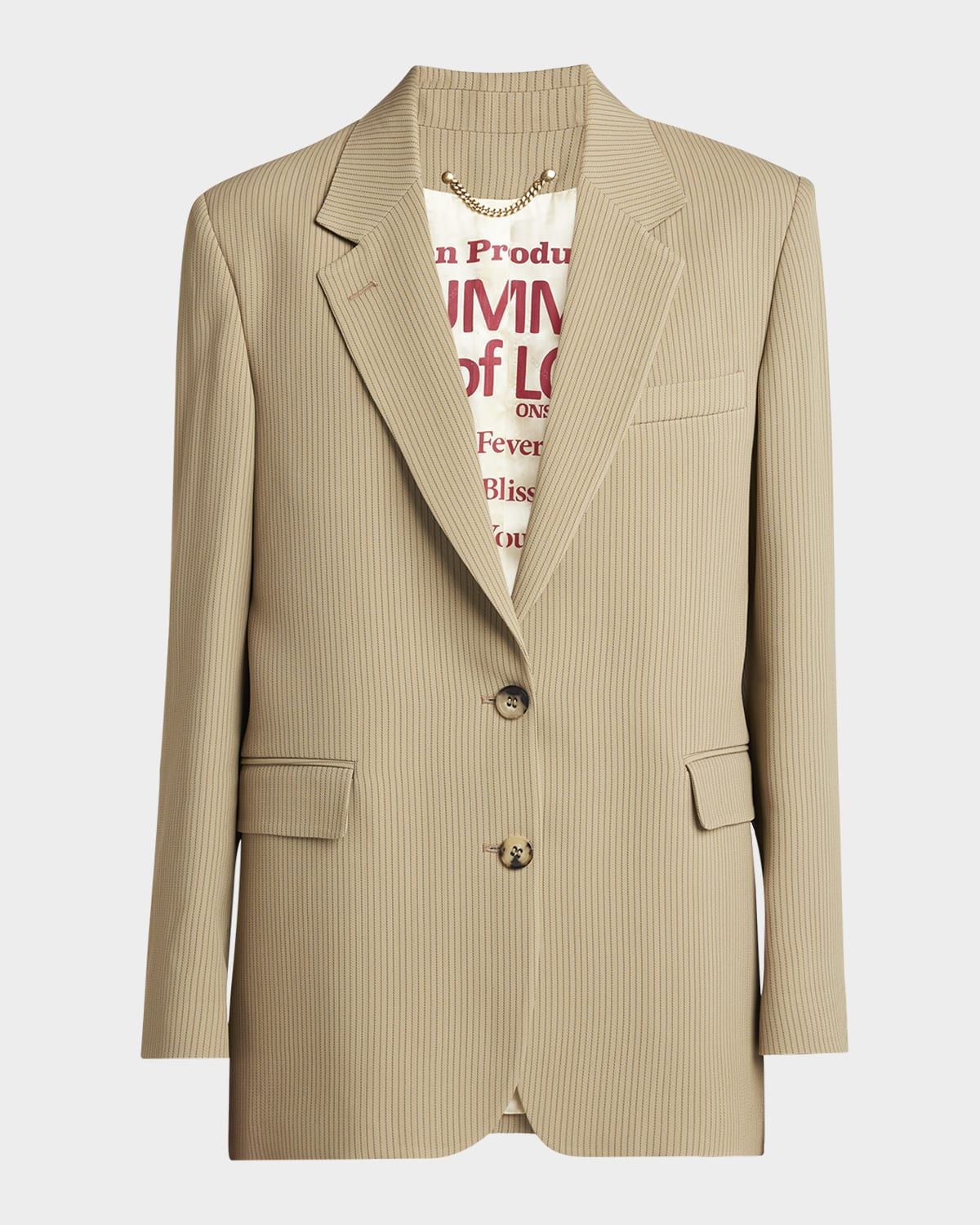 Journey Pinstripe Single-Breasted Jacket