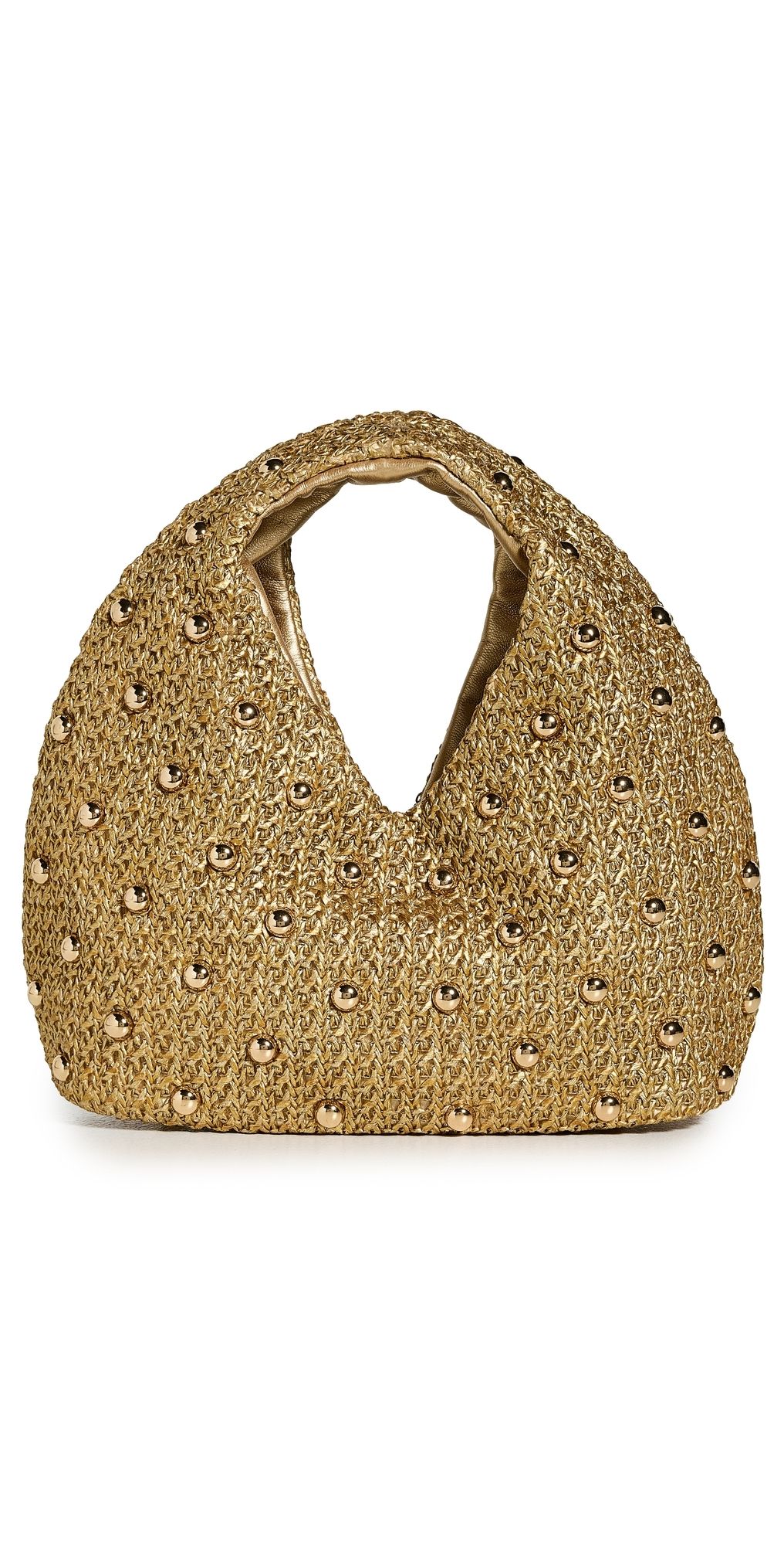 Dolce Vita Studded Raffia Bag Gold One Size
