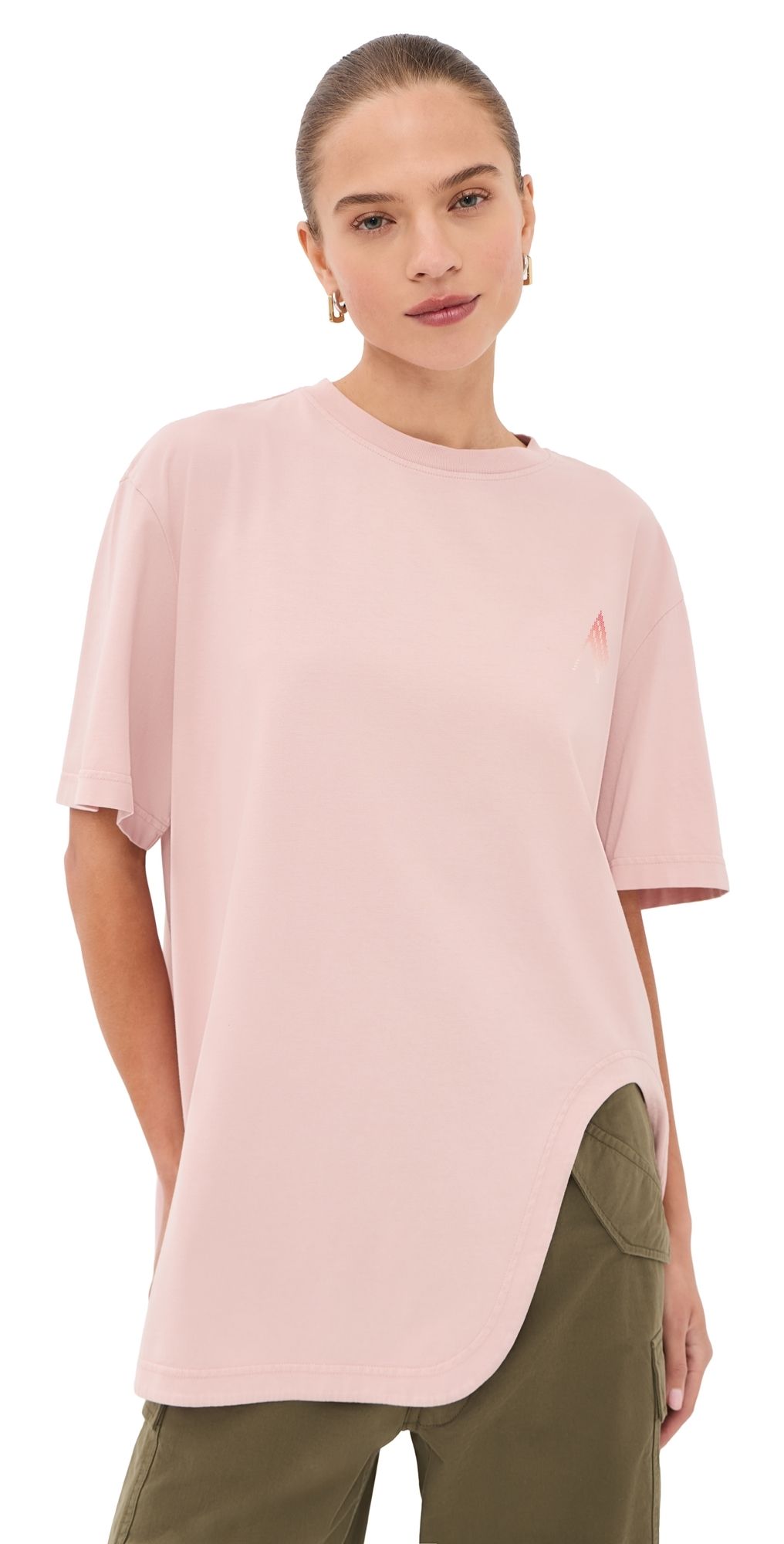 The Attico Oversized Logo T-Shirt Rose 42