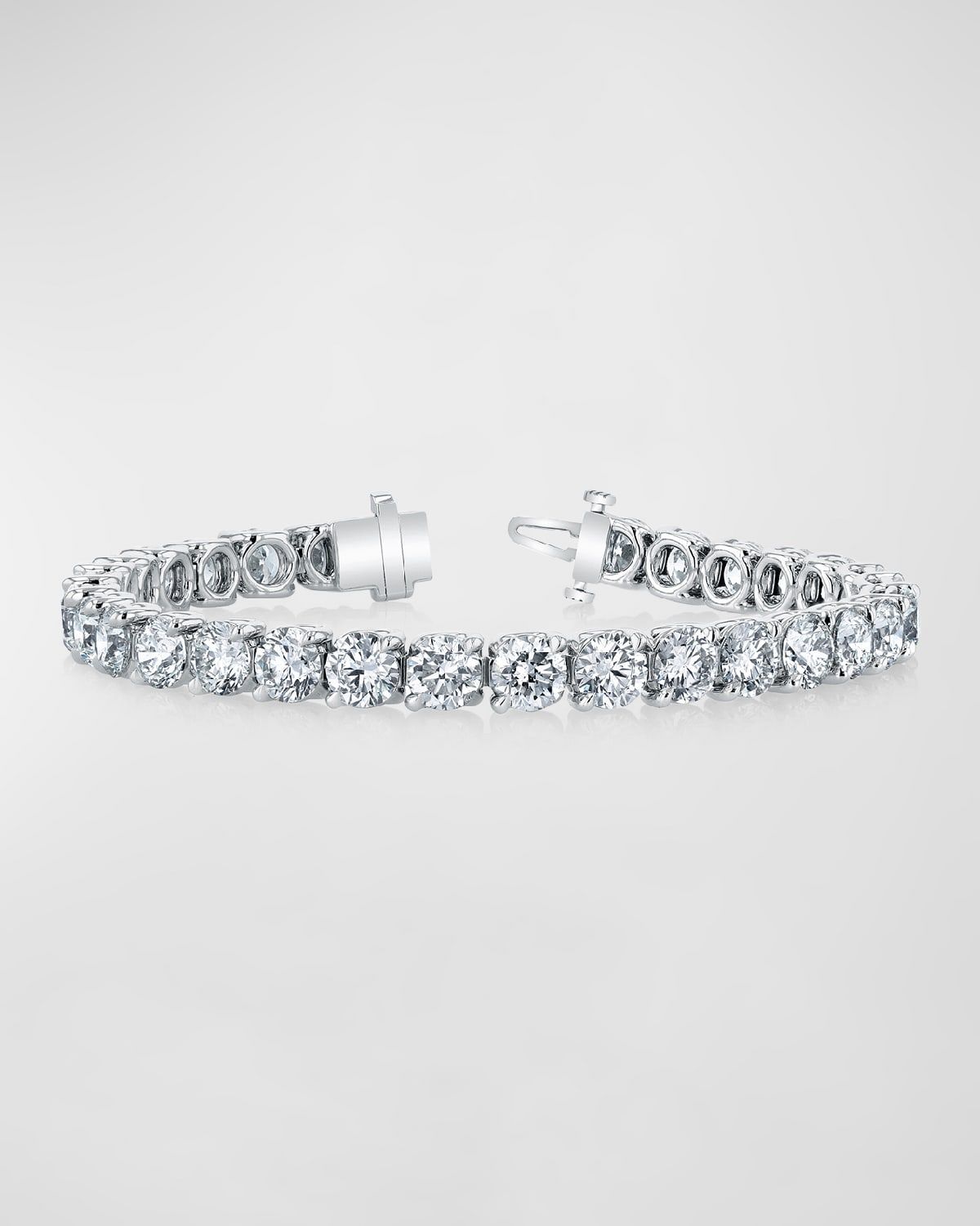 x Christina Adamo Platinum Round-Cut Diamond Buttercup Tennis Bracelet, 8.00tcw, 7"L