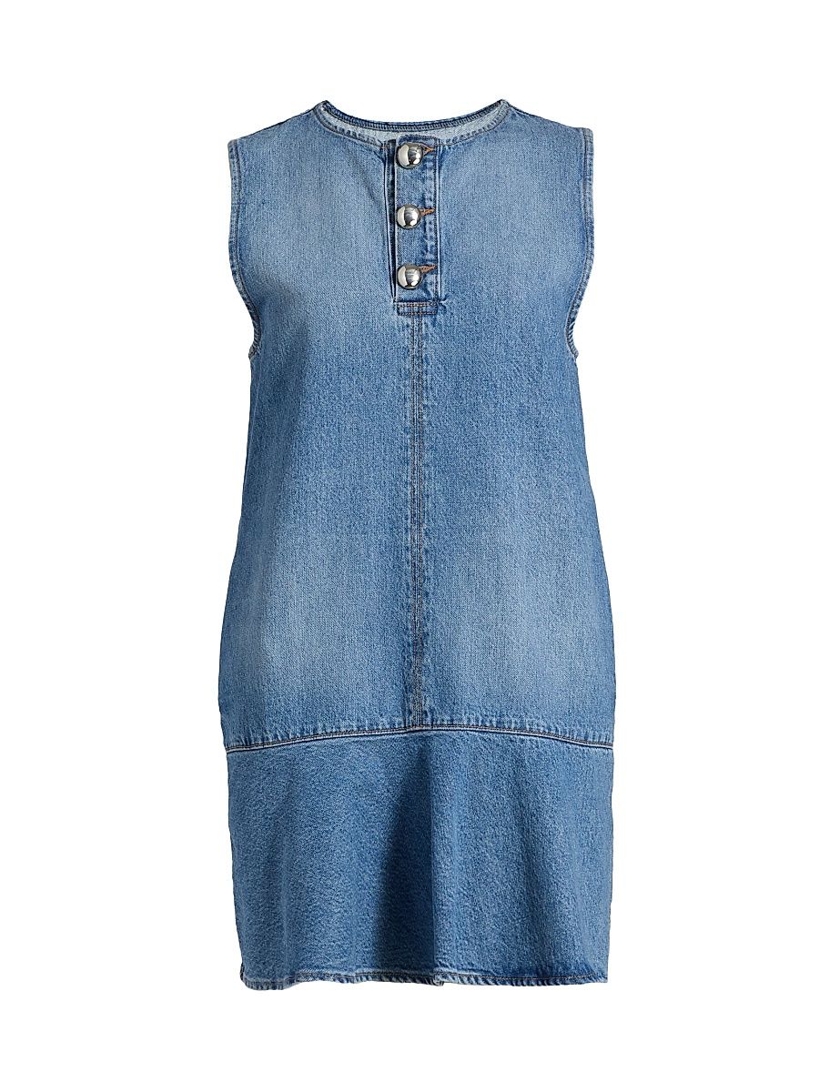 Women's Rosie Denim Flare Minidress - Medium Vintage Wash - Size 8