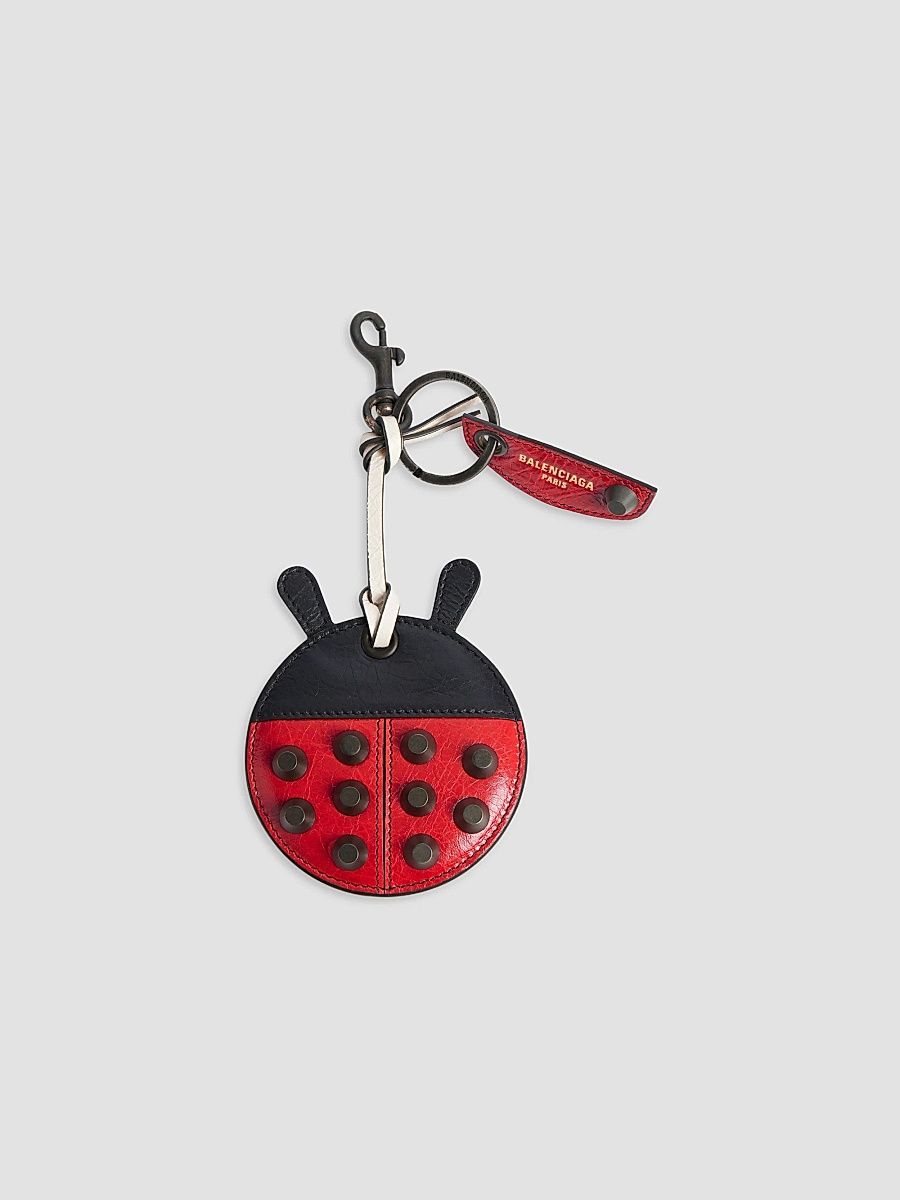 Balenciaga Women's Le City Ladybug Keychain Charm - Black Red
