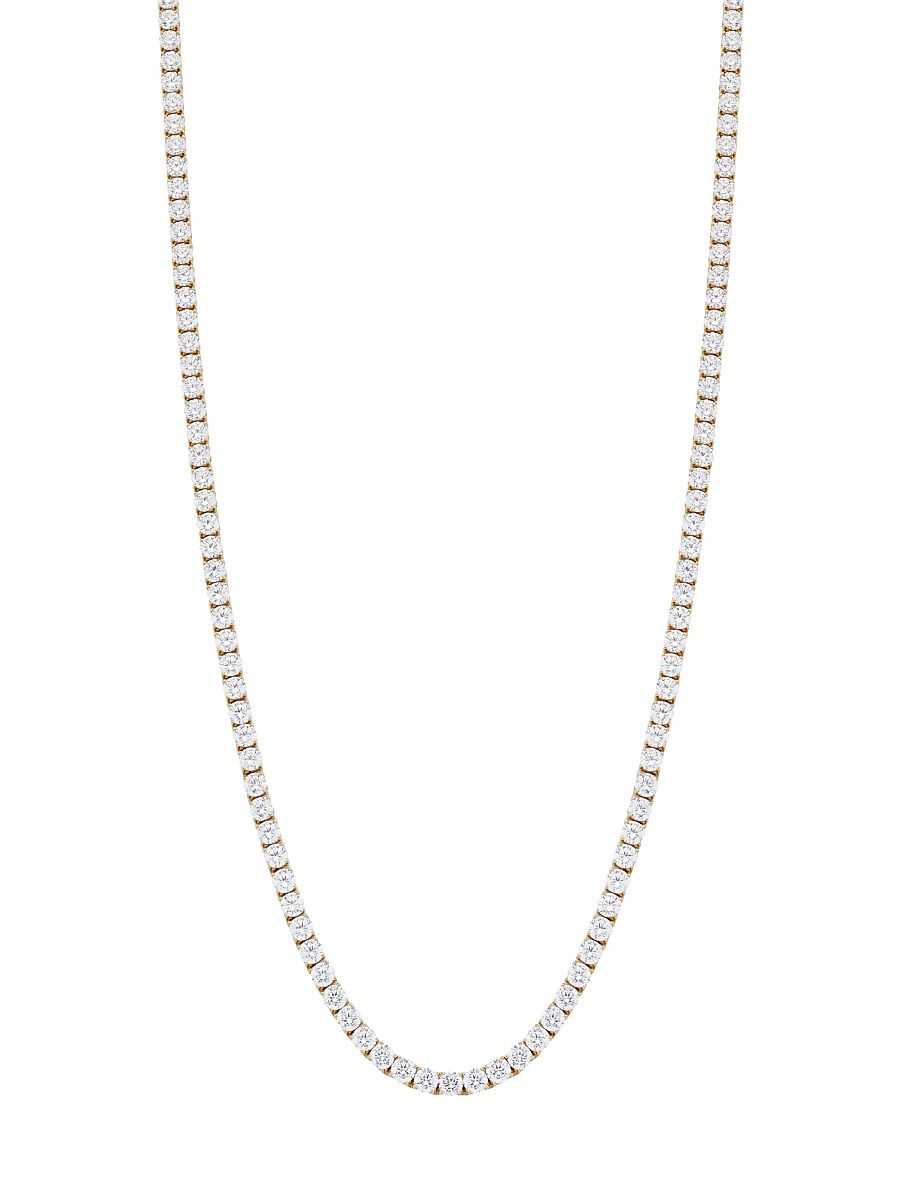 Women's Bubbly 18K-Gold-Plated & Cubic Zirconia Long Tennis Necklace - Gold Crystal