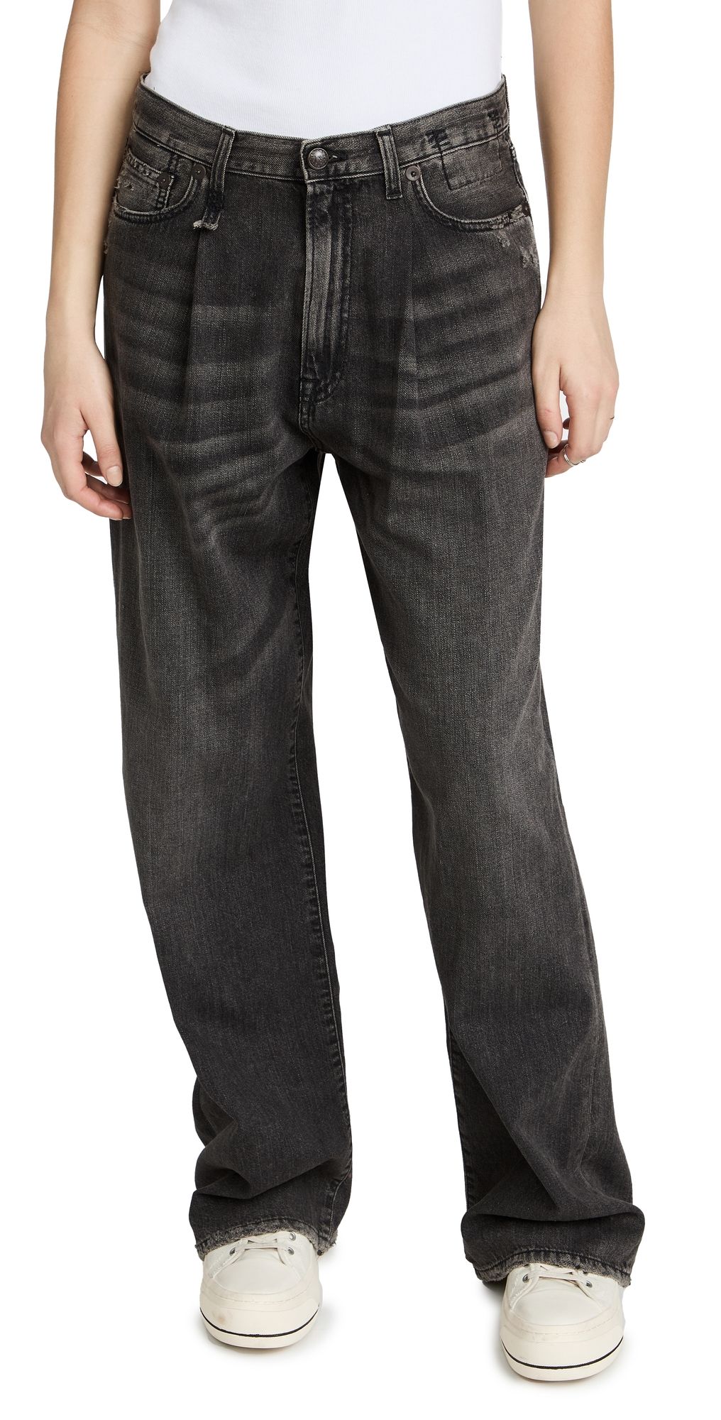 R13 Damon Pleated Wide Leg Ellery Black 24