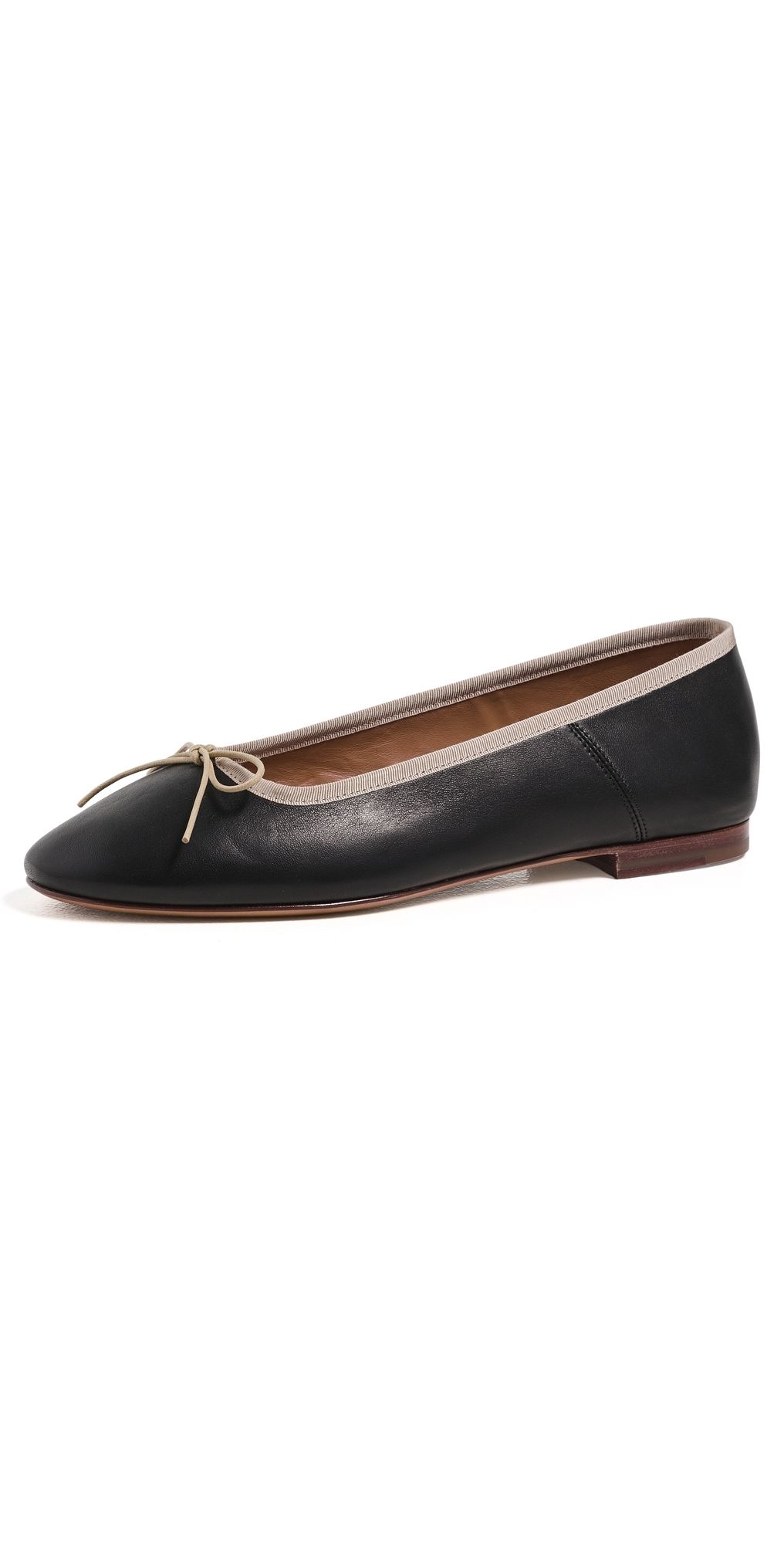 Mansur Gavriel Dance Ballerina Flats Black/Crema 37