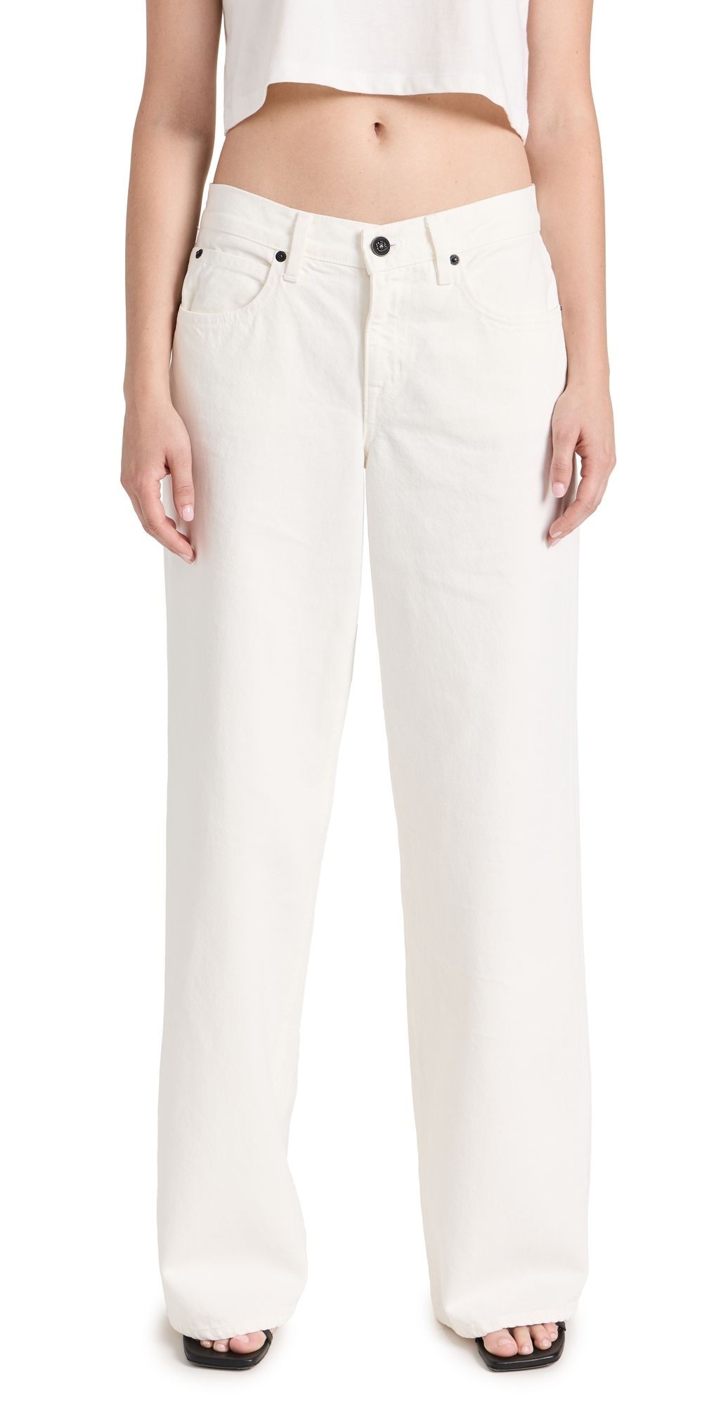 SLVRLAKE Mica Low Slung Jeans White 26