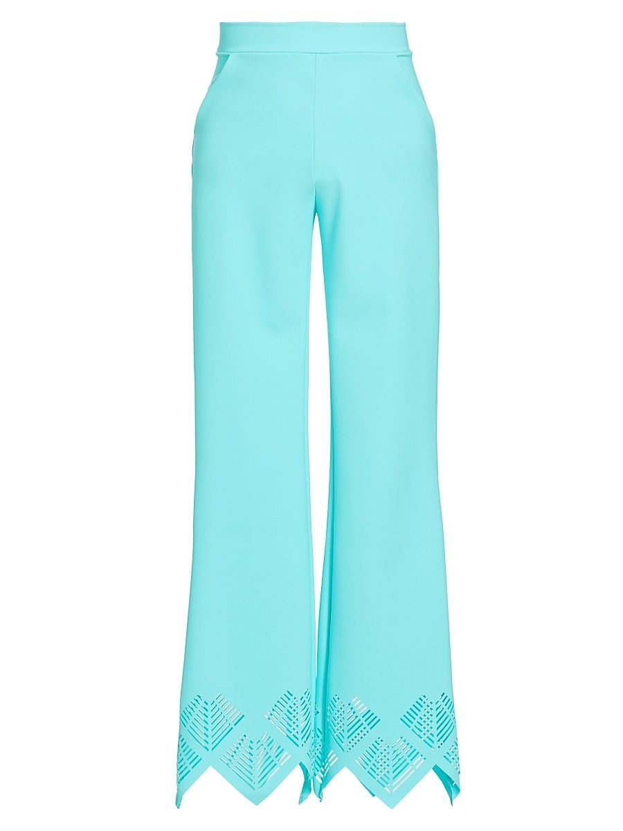 Women's Venusette Stretch Flare Crop Pants - Verde Aqua - Size 8