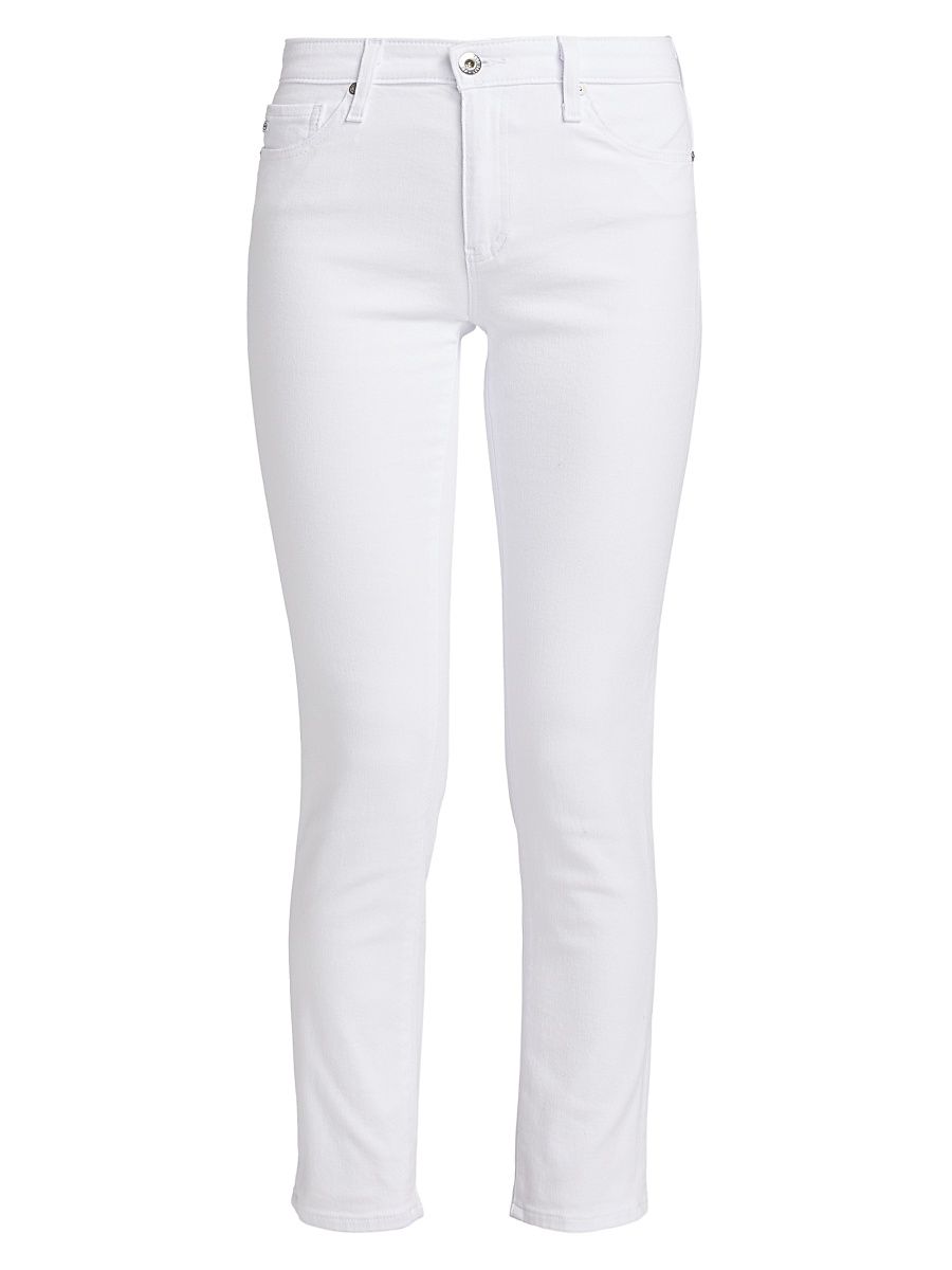 Women's Prima Ankle Mid-Rise Jeans - White - Size 31