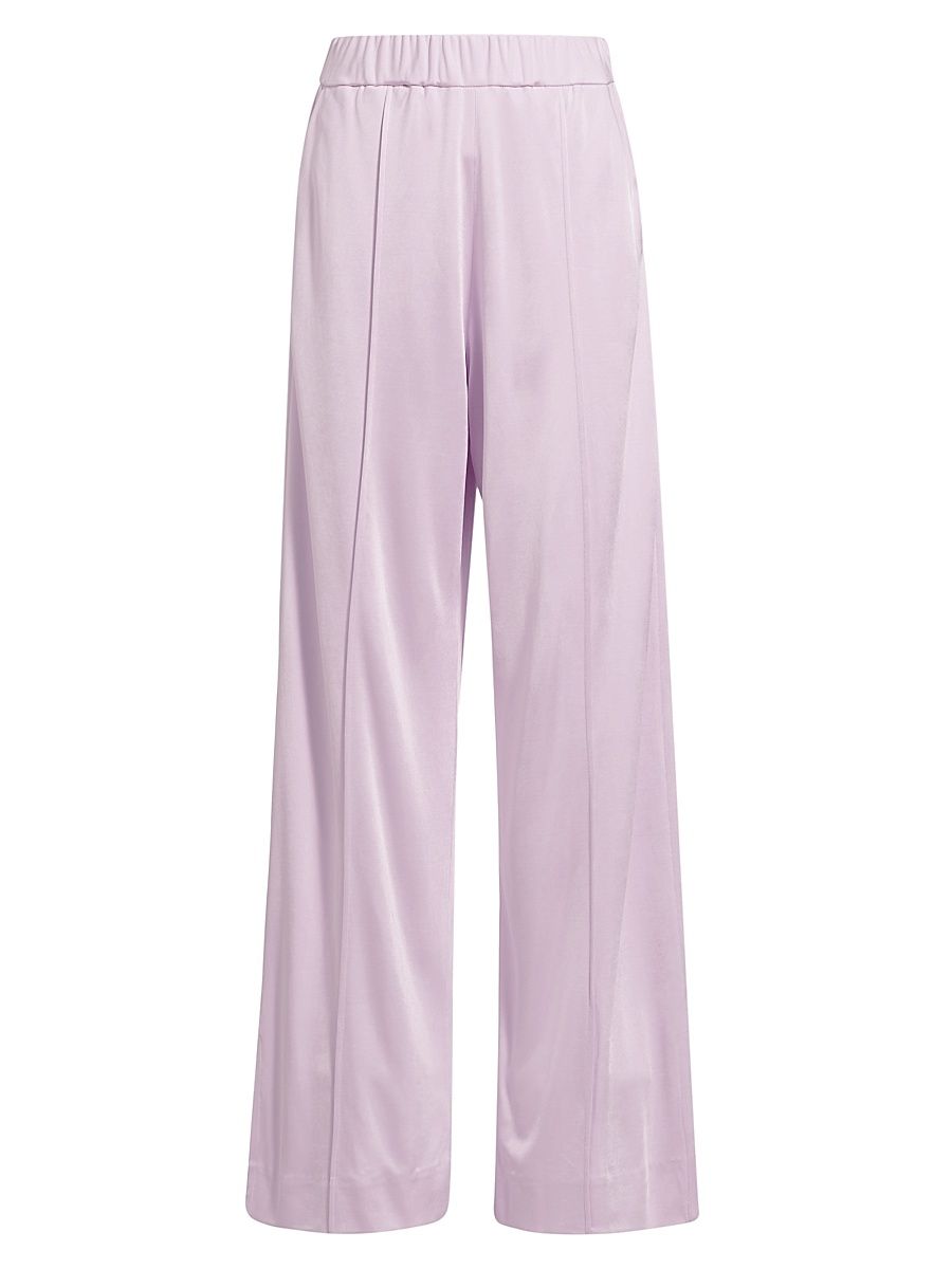 Women's Elasticized Waist Palazzo Pants - Lilac Sky - Size 6