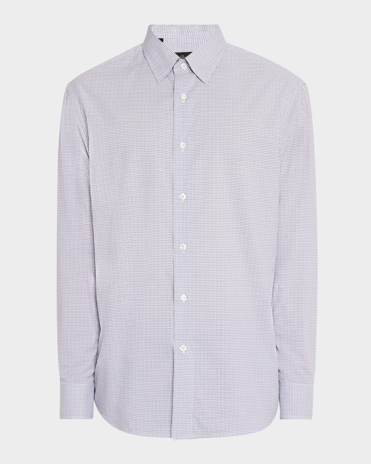 Men & apos;s Cotton Micro-Check Sport Shirt