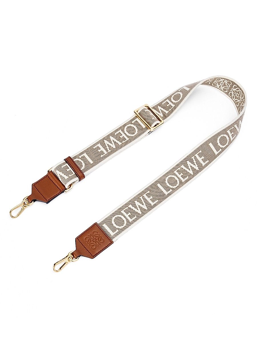 Women's Anagram Jacquard Bag Strap - Natural Tan
