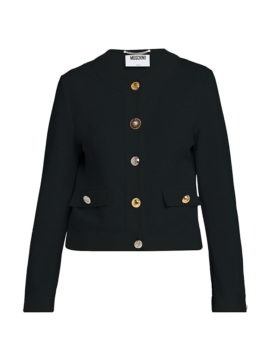 Women's Cotton Fleece Lady Jacket - Multi Black - Size 14