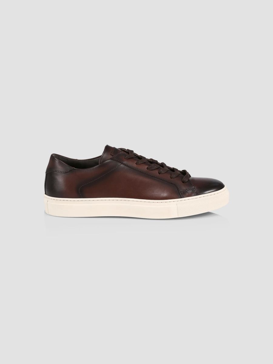 To Boot New York Men's Men's Castle Leather Low-Top Sneakers - Tmoro - Size 13