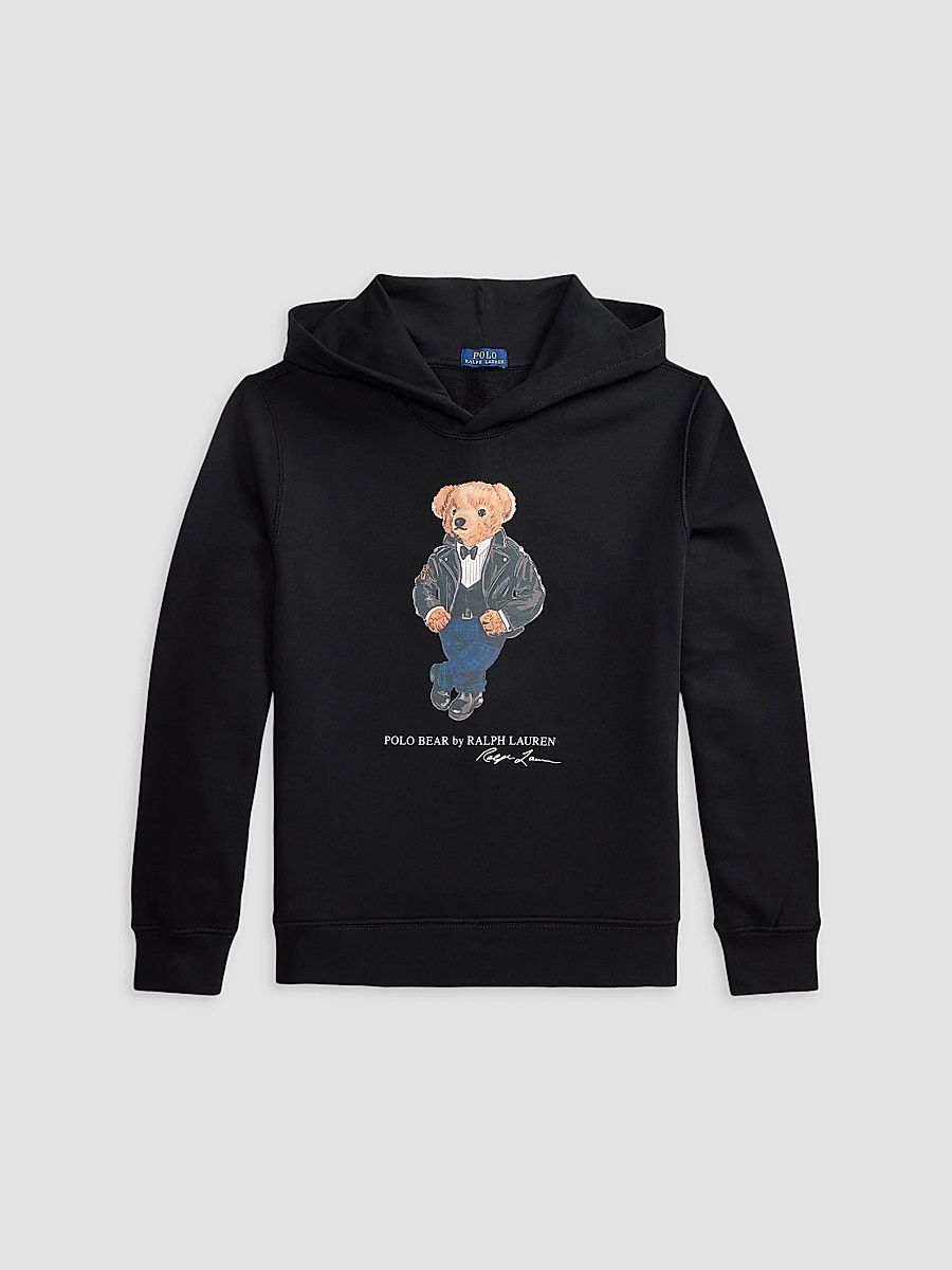 Polo Ralph Lauren Boy's Little Boy's & Boy's Polo Bear Fleece Hoodie - Polo Black - Size 7