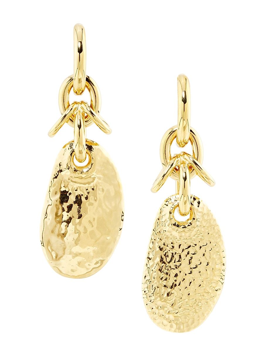 Women's Petal Goldtone Drop Earrings - Vintage Gold