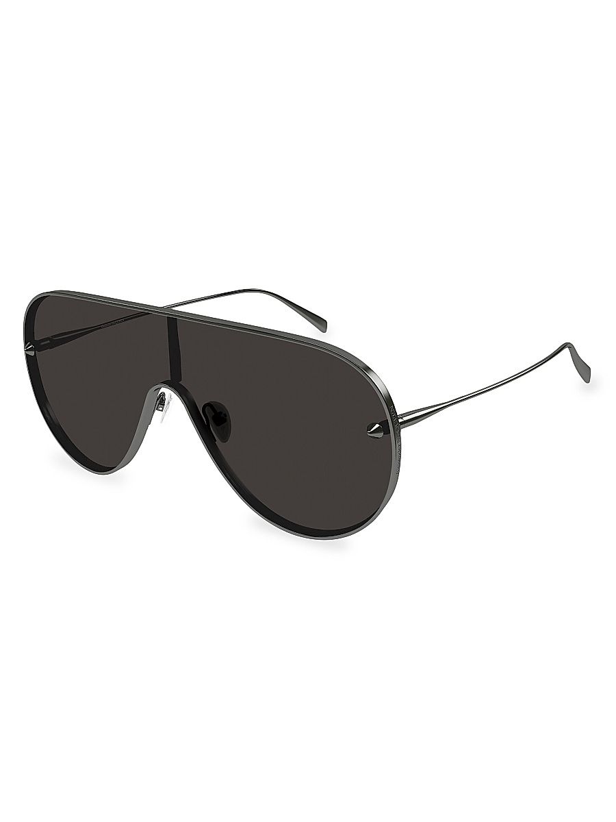 Men's Metal Studs AM0481S 99MM Pilot Sunglasses - Dark Grey Gunmetal