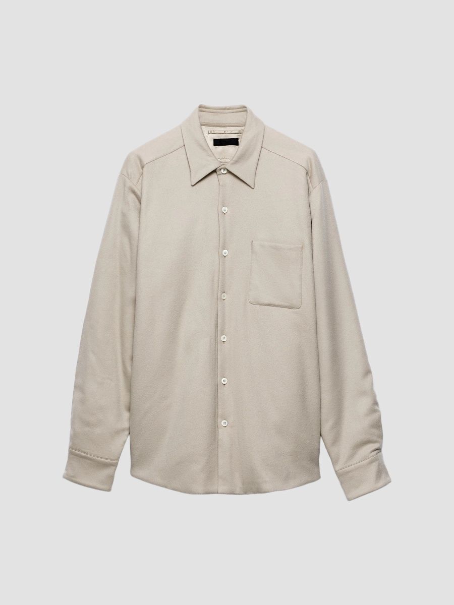 Prada Men's Cashmere Shirt - Beige Khaki - Size XXXL