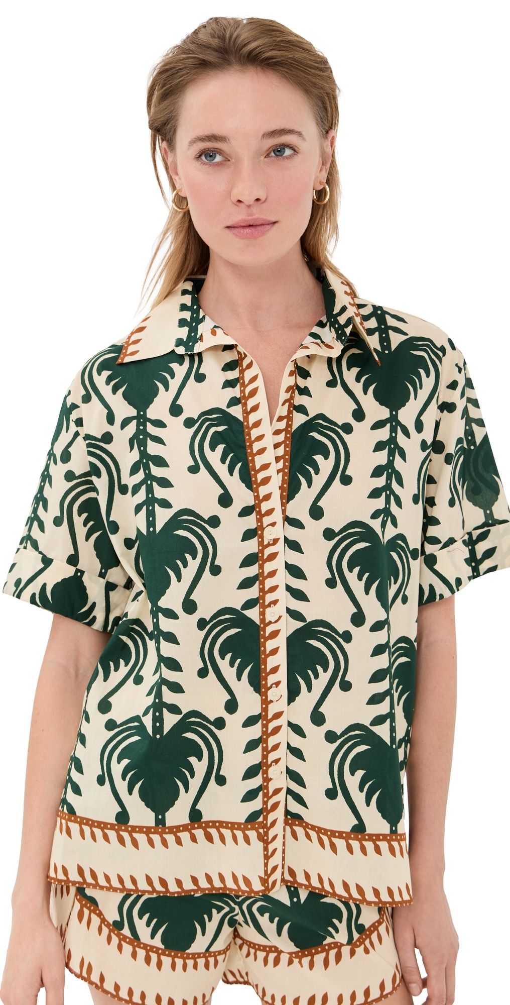 Johanna Ortiz Salty Promises Shirt Ecru/Green 10