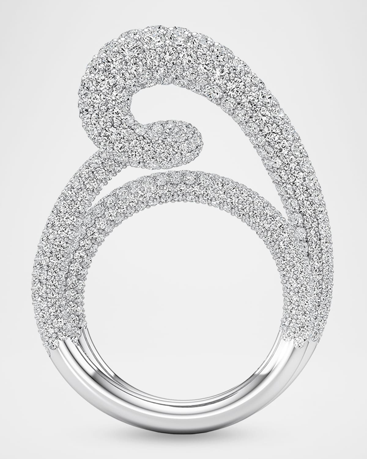 Whirlwind Twist Lab-Grown Diamond Pave Ring