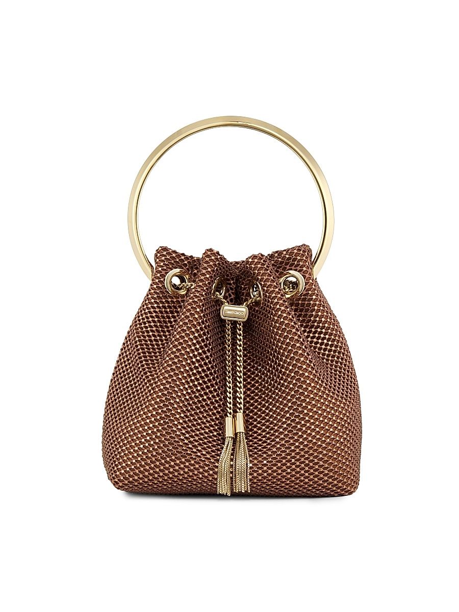 Women's Bon Bon Crystal Mesh Top Handle Bag - Bronze Light Gold