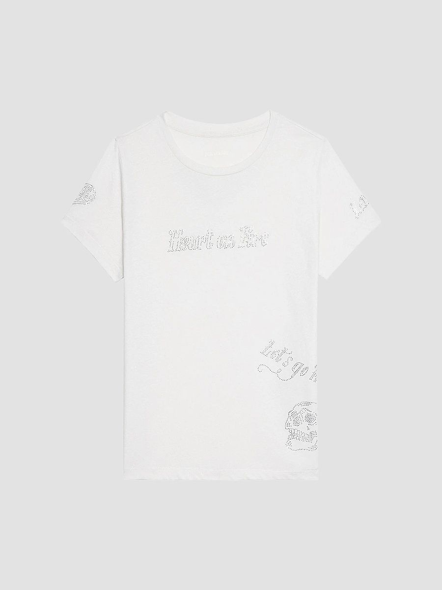 Zadig & Voltaire Women's Alys Rhinestone Graphic Crewneck T-Shirt - Judo - Size Medium