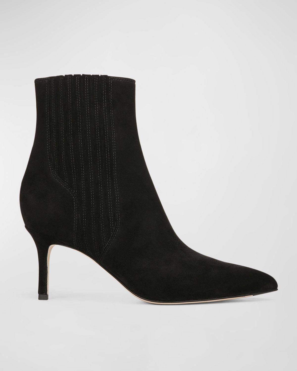 70mm Lisa Suede Stiletto Ankle Booties