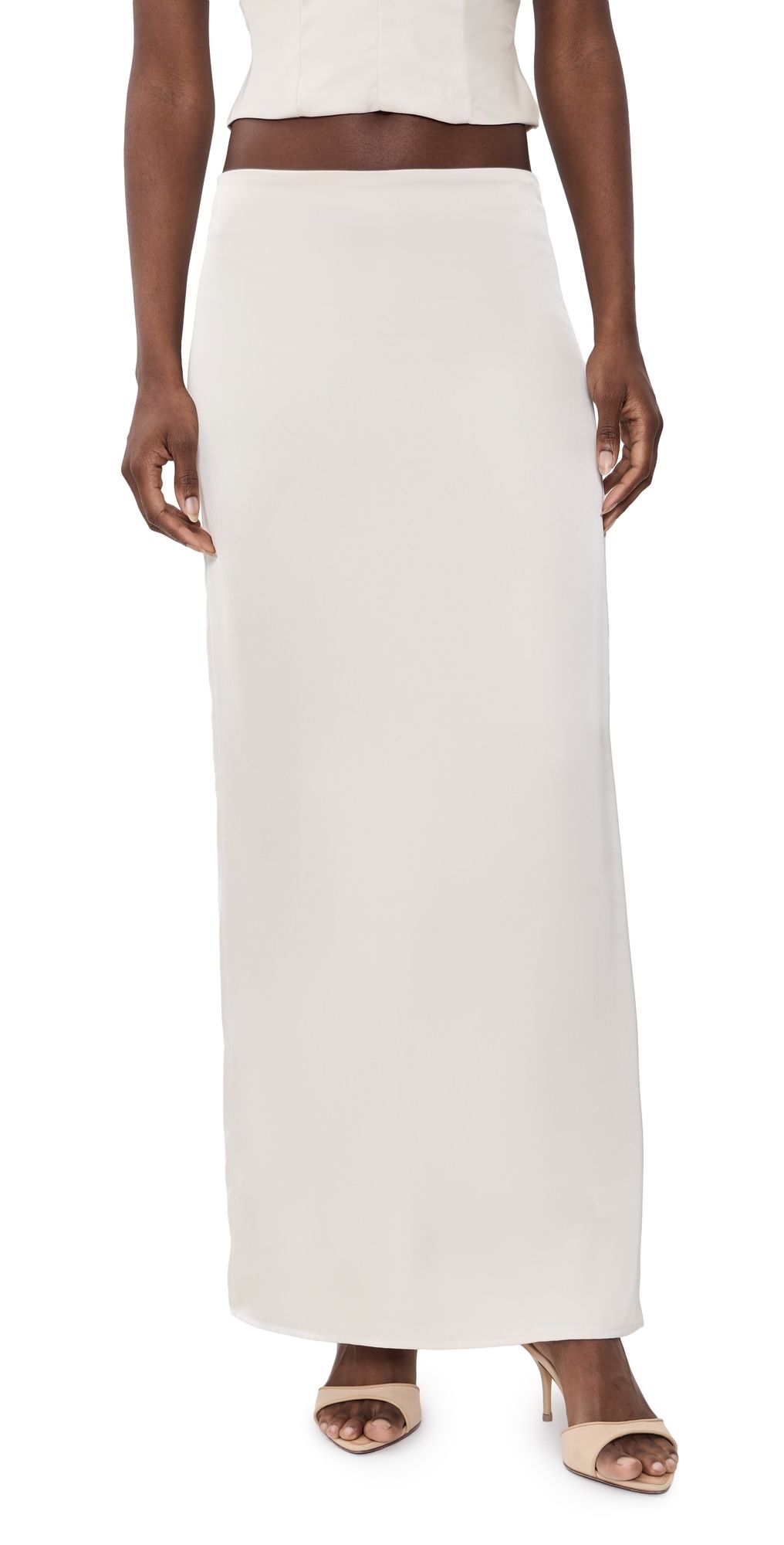 Lioness Front Row Maxi Skirt Cream XL