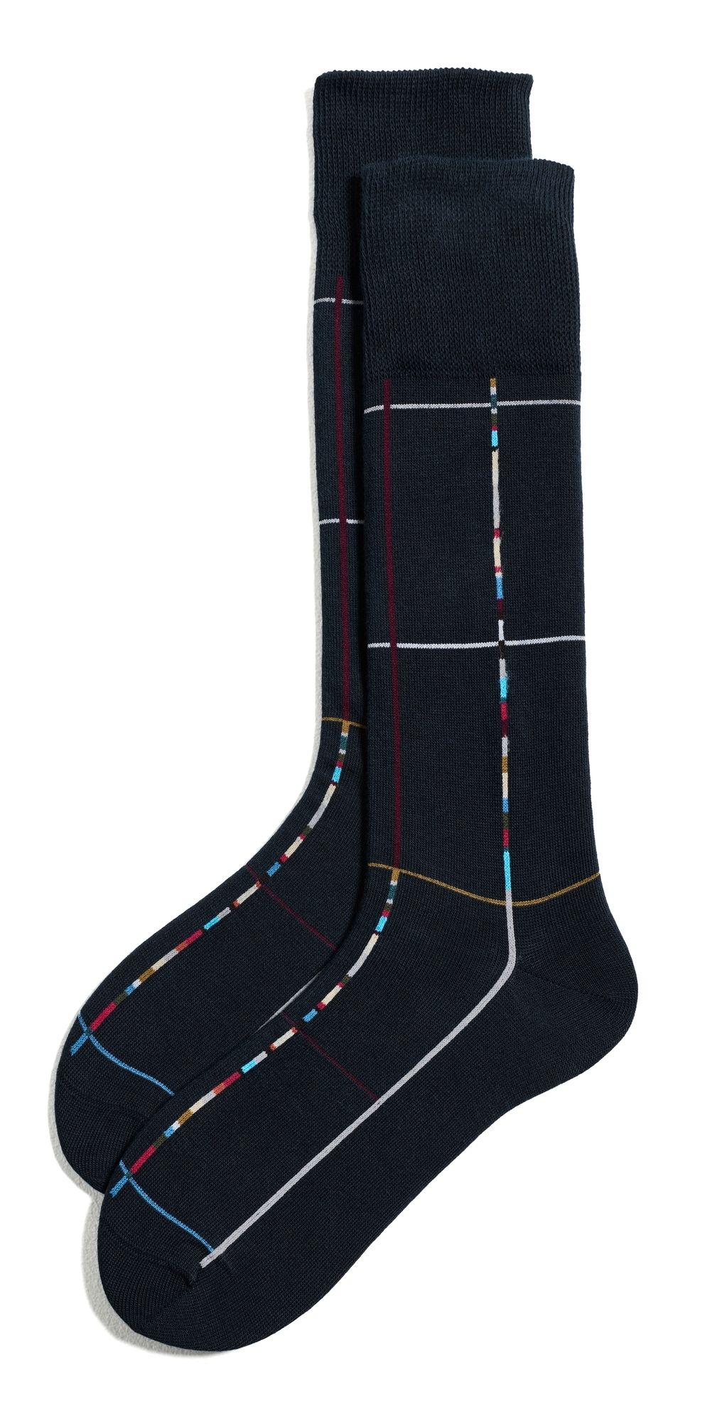 Paul Smith Signature Check Socks Navy One Size