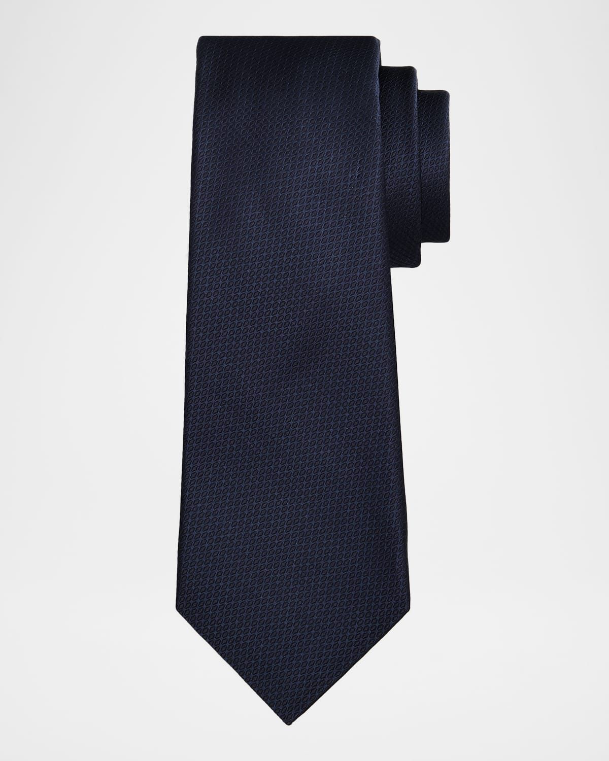 Men & apos;s Micro-Geometric Silk 7-Fold Tie