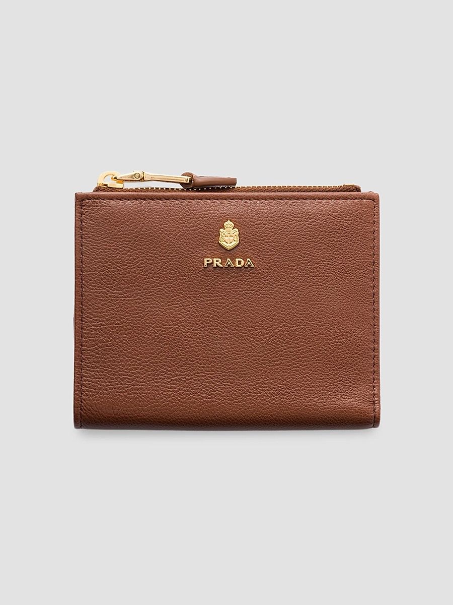 Prada Women's Small Leather Wallet - Brown