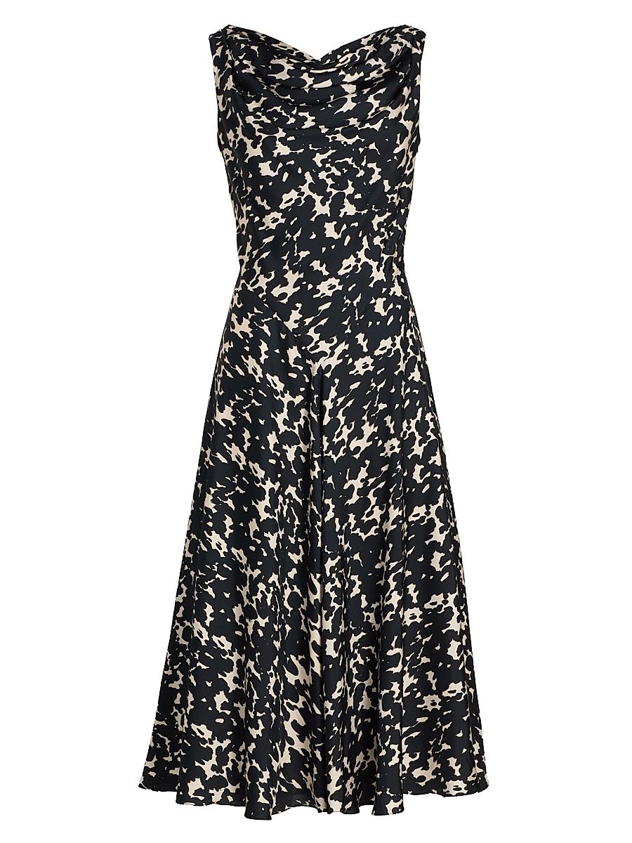 Women's Drina Print Cocktail Dress - Tapioca Tortoise - Size 10