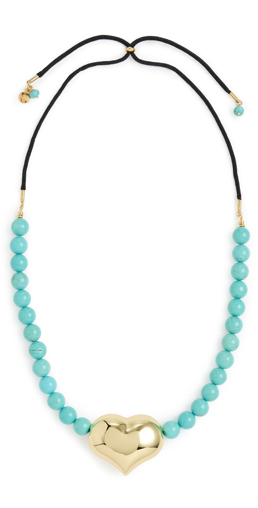 MAYAMAR Turquoise Beaded Heart Necklace Turquoise One Size