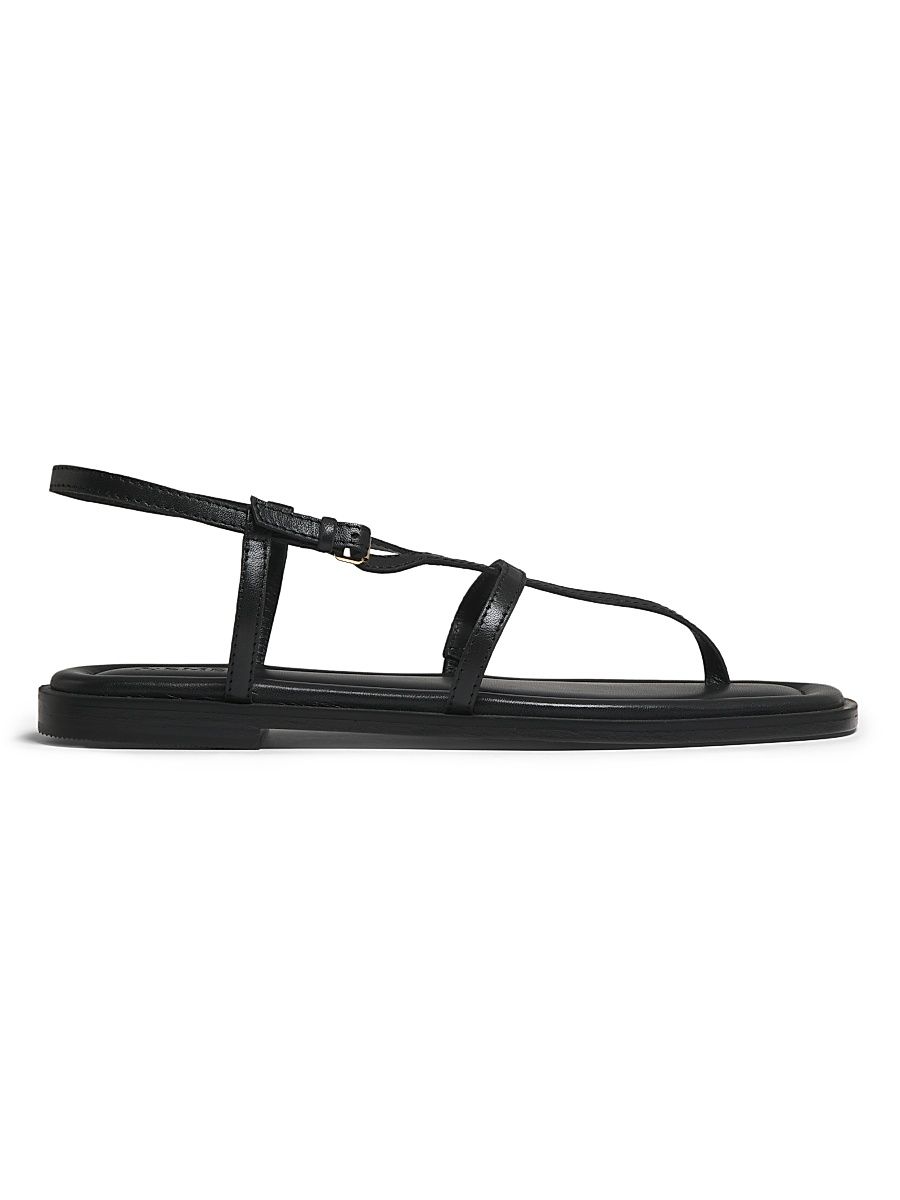 Women's Remly Strappy Leather Sandals - Black - Size 7