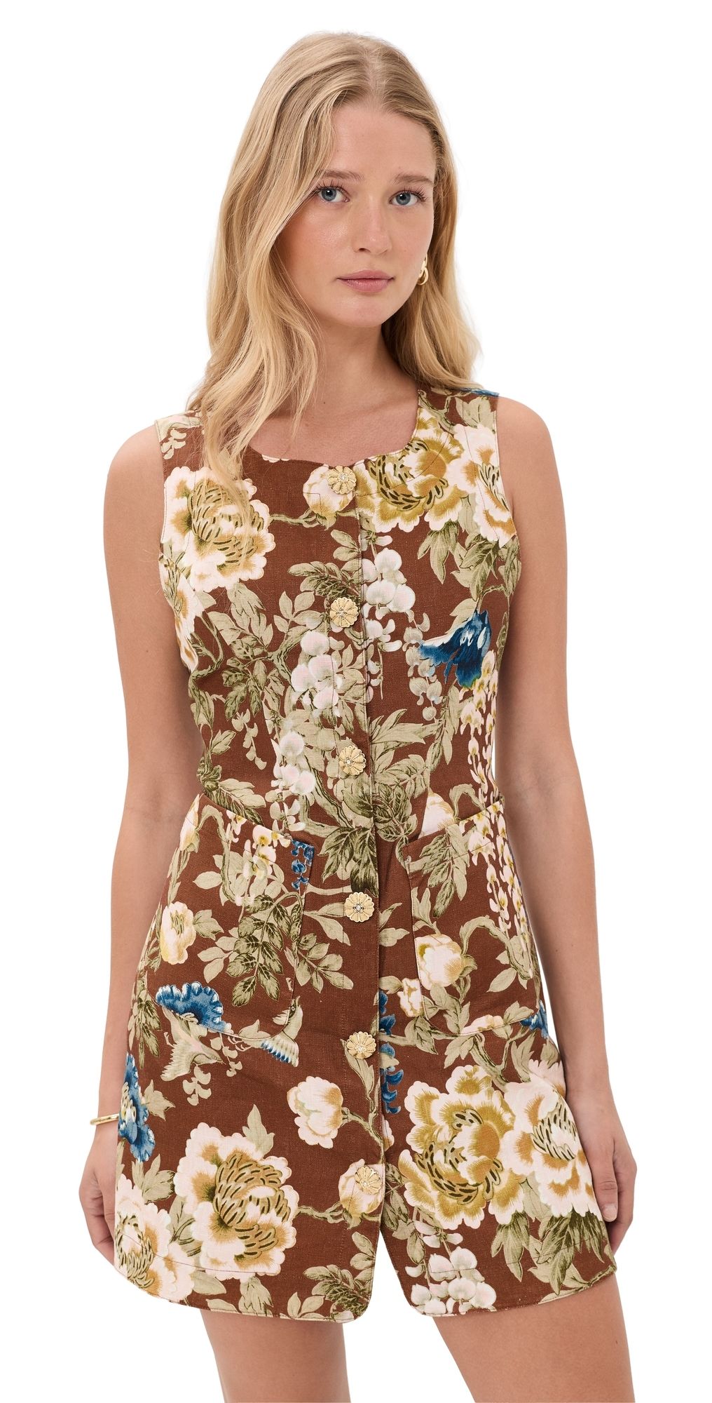 Cara Cara Rhapsody Dress Flora Meadow Brown 10