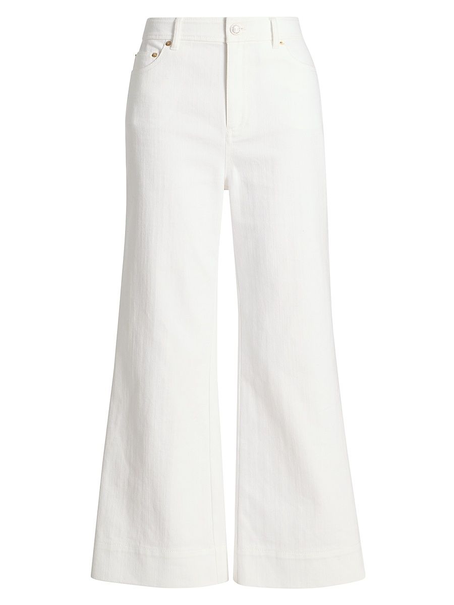 Women's Joey Wide-Leg Ankle Jeans - White - Size 12