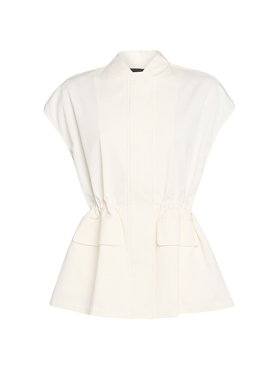 Women's Cotton Gabardine Field Vest - Burro - Size 10