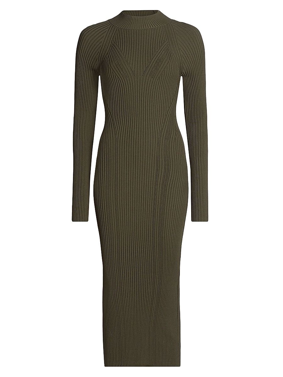 Women's Halle Knit Midi-Dress - Dark Sage - Size Large