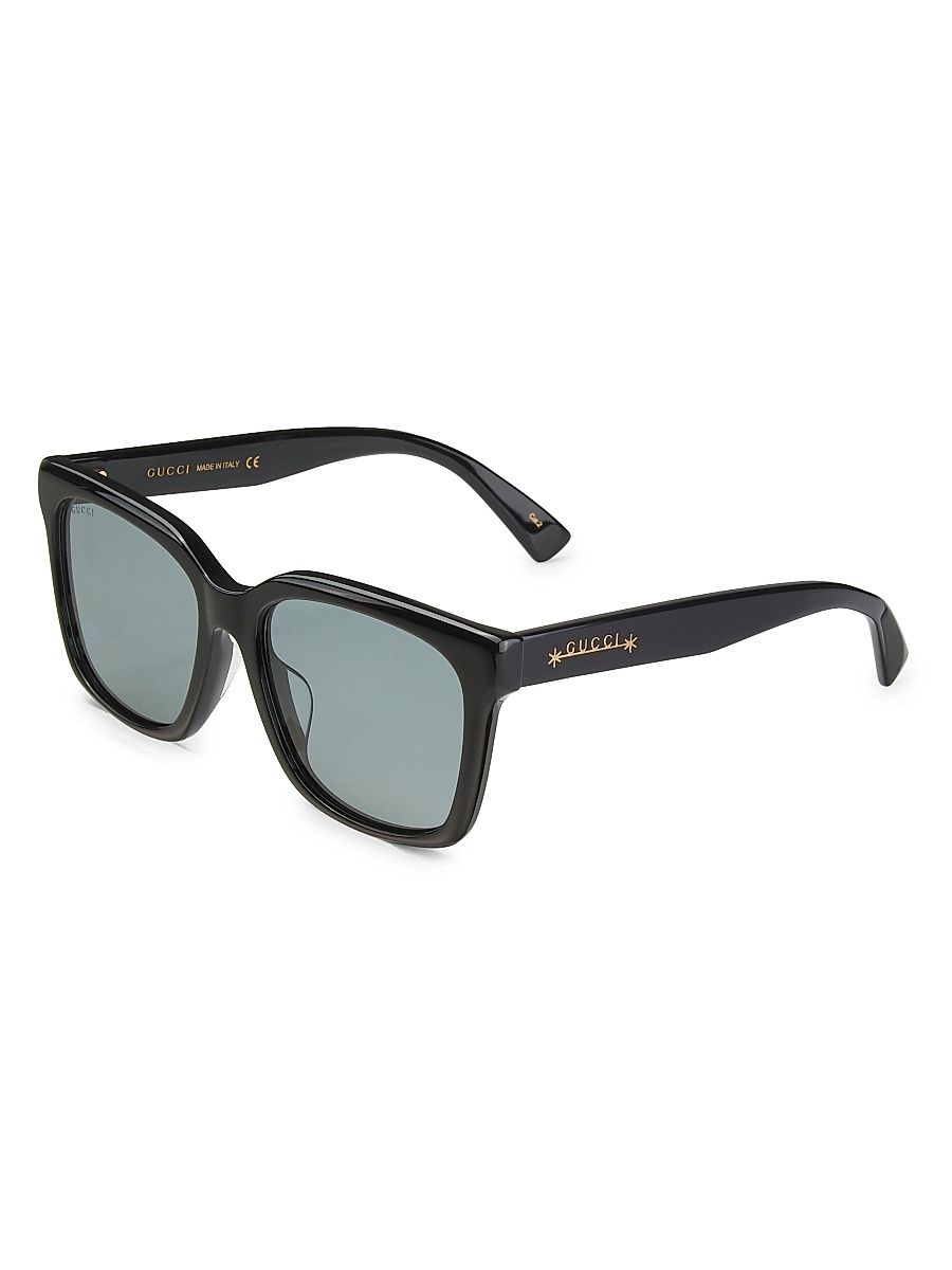 Men's Gucci Symbols 56MM Square Sunglasses - Black