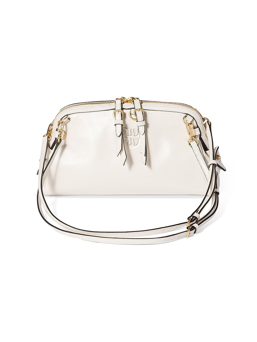 Women's Leather Clutch - White