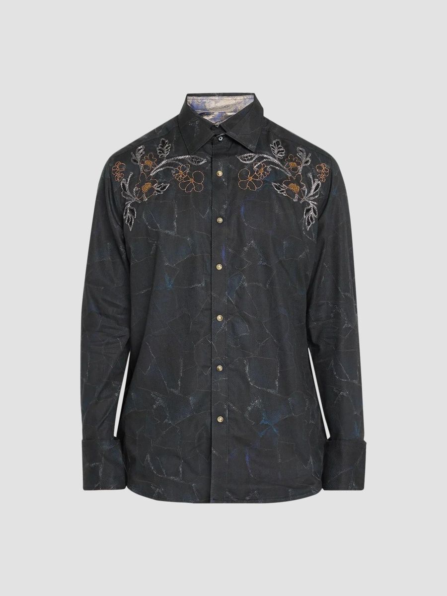 Robert Graham Men's Faraday Woven Shirt - Indigo - Size XXL
