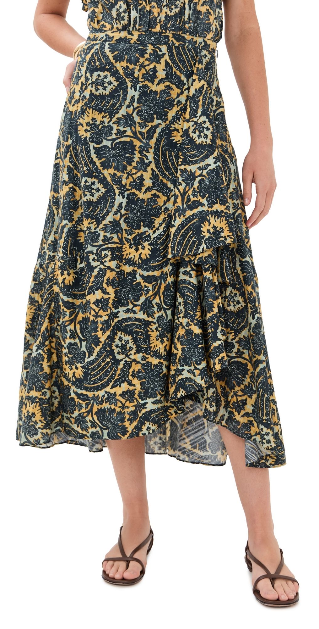 Ulla Johnson Sabina Faux Wrap Skirt Luna 0