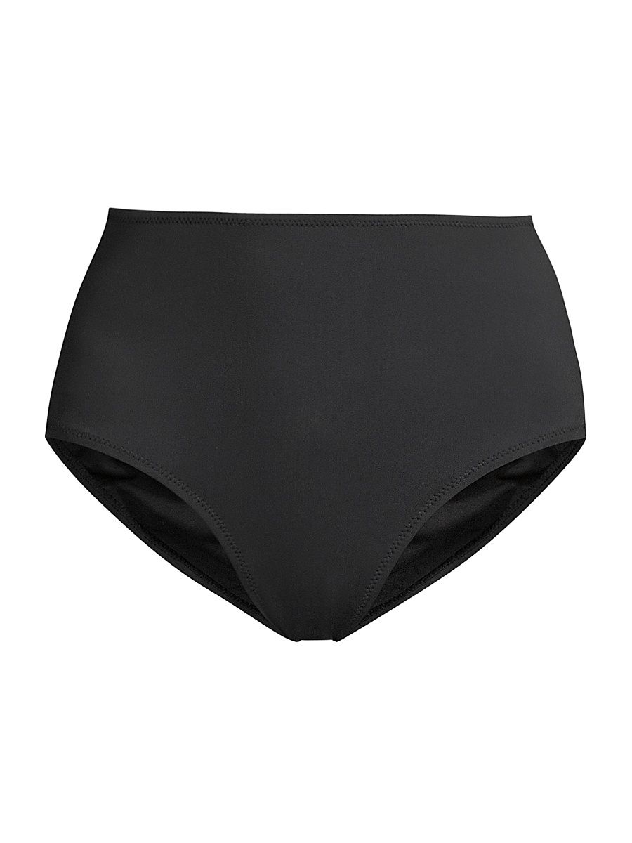 Women's High-Waisted Bikini Bottom - Black - Size XL