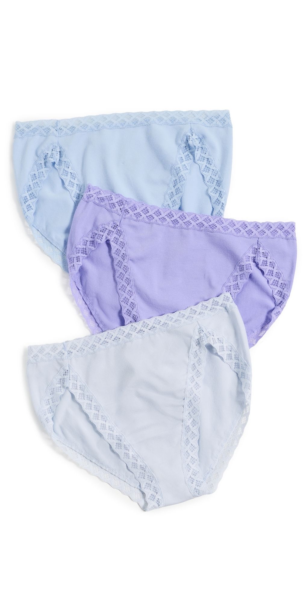Natori Natori Bliss French Cut Panties 3-Pack Frost Sky/Blue Mst/Violet Tulip M