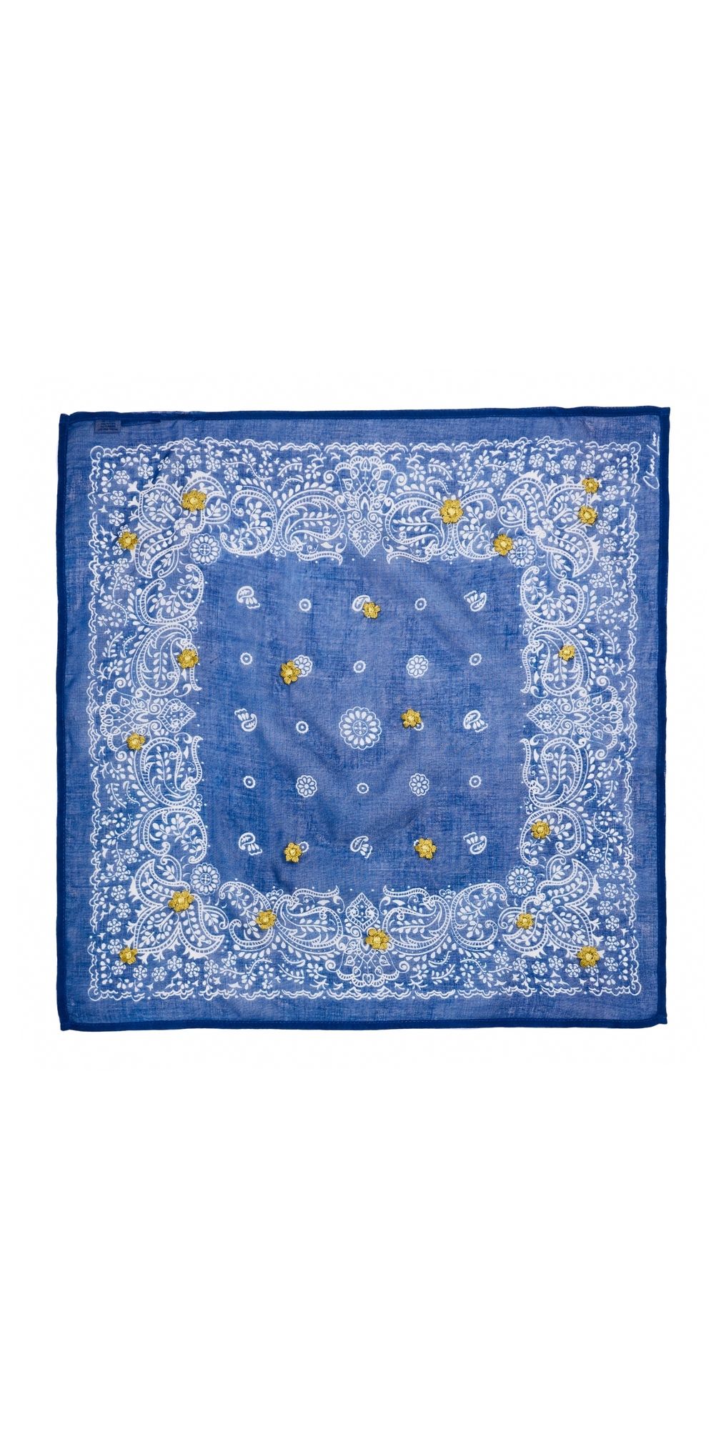 Chan Luu Embroidered Bandana Vallarta Blue One Size