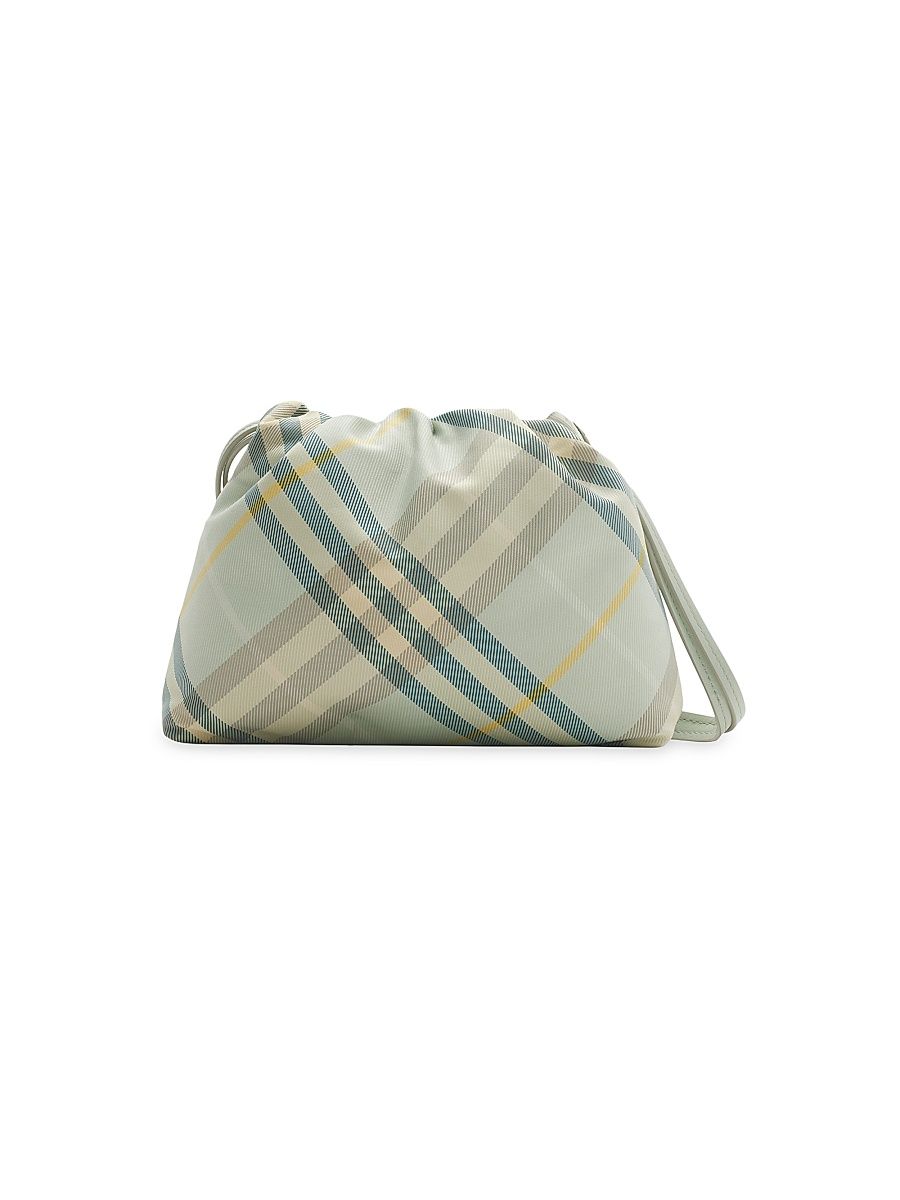Nylon Check Pouch Bag - Breeze