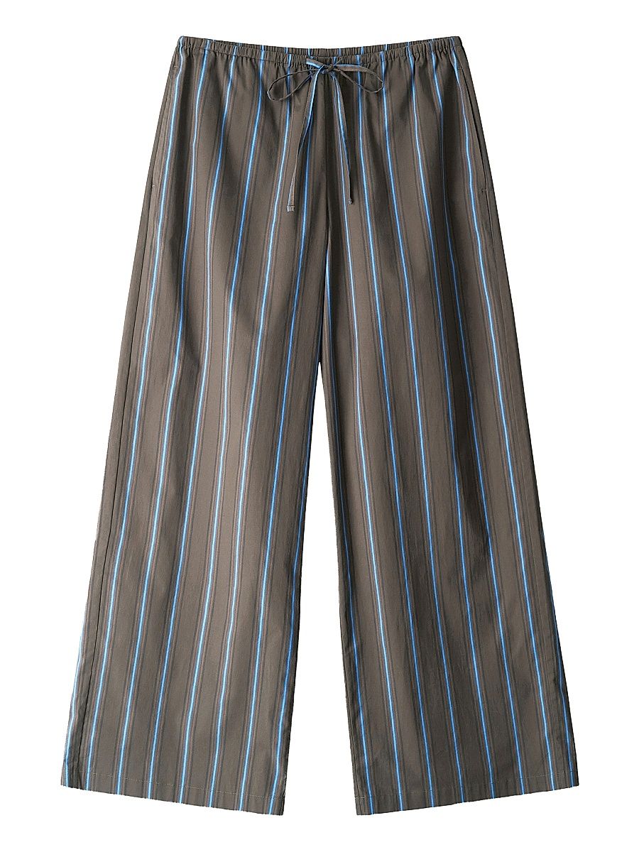 Women's Mateo Striped Relaxed-Fit Drawstring Pants - Huntington Stripe - Size XL